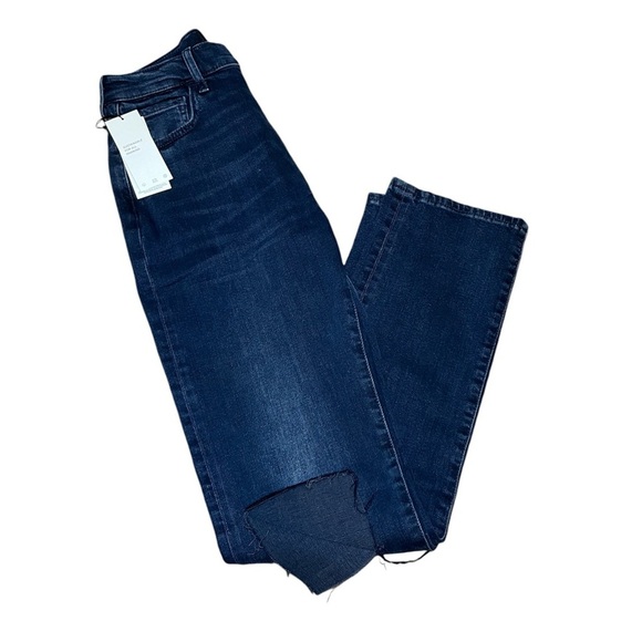 7 For All Mankind Blue Denim Easy Slim Cotton Straight Leg Jeans Size: 26 - Picture 6 of 9